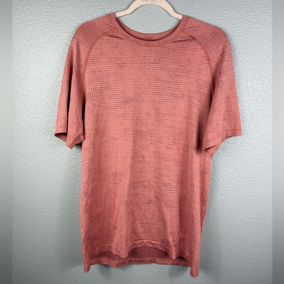 Lululemon Metal Vent Tech Short Sleeve 2.0 Men’s Grid Mulled Wine Activewear Top - Picture 2 of 8